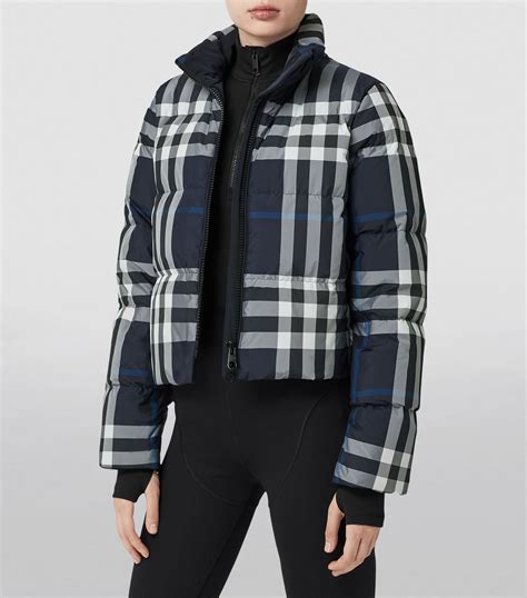 burberry hooded puffer jacket|burberry check cropped puffer jacket.